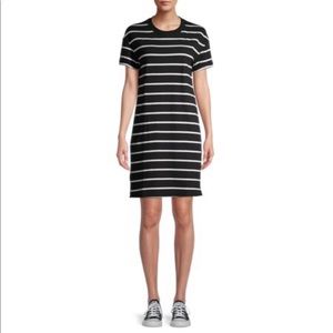 Black and white striped tshirt dress